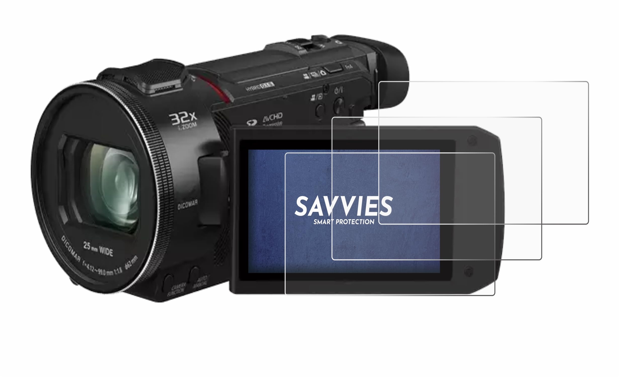 savvies 6 Pack Screen Protector Compatible with Panasonic HC-VXF11 Protection Film Clear