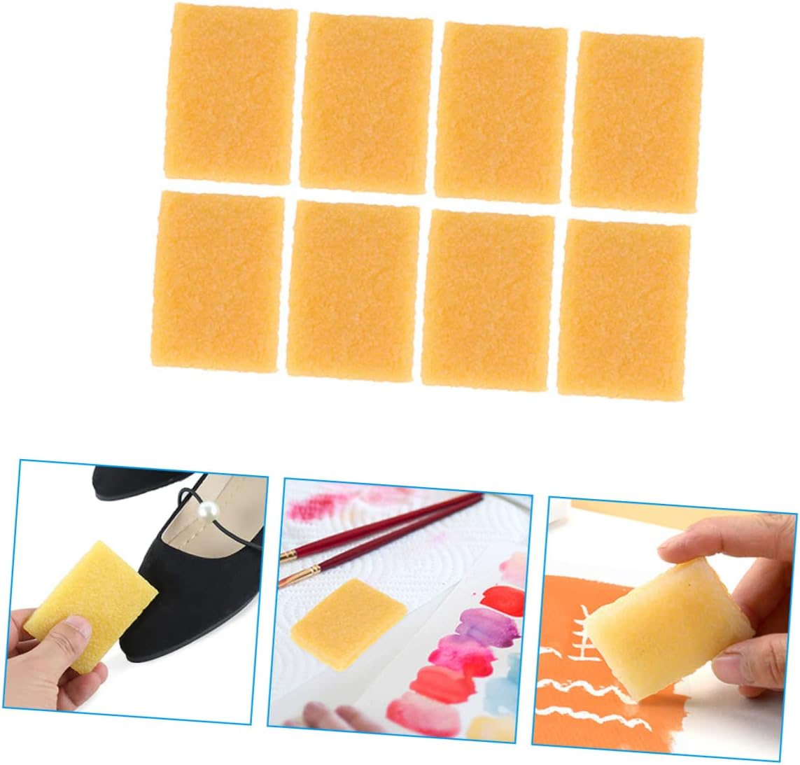 DOITOOL 8pcs Art Erasers for Cleaning Rub Eraser Glue Crepe Masking Fluid Watercolor Paint Tool Art Cleaning Putty