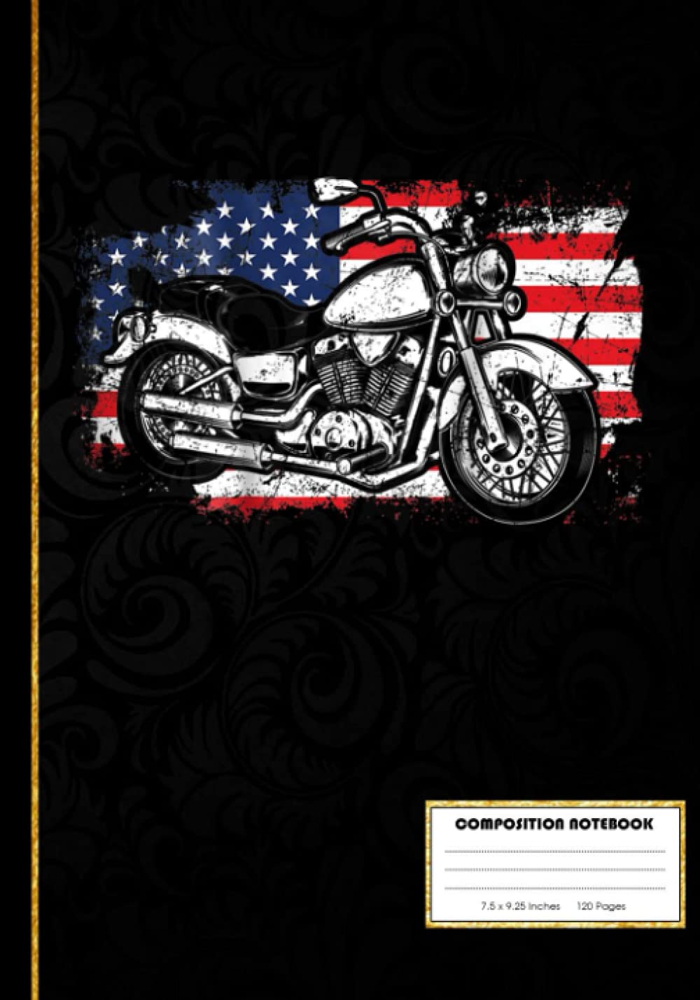 Biker America Flag Patriotic Grunge Composition Notebook: Dirt Bike Racing Motocross Journal Life Is Better With Braap Composition Notebook 120 Pages Wide Ruled 7 x 10 in