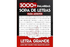 Letra Grande 3000+ Palabras Sopa De Letras Para Adultos