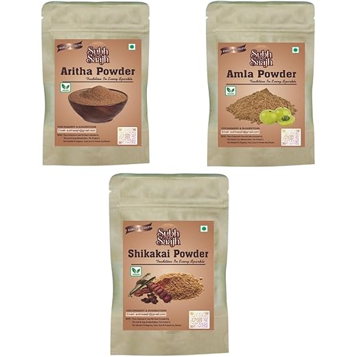 Amla Aritha Shikakai Powder Combo Pack 50g
