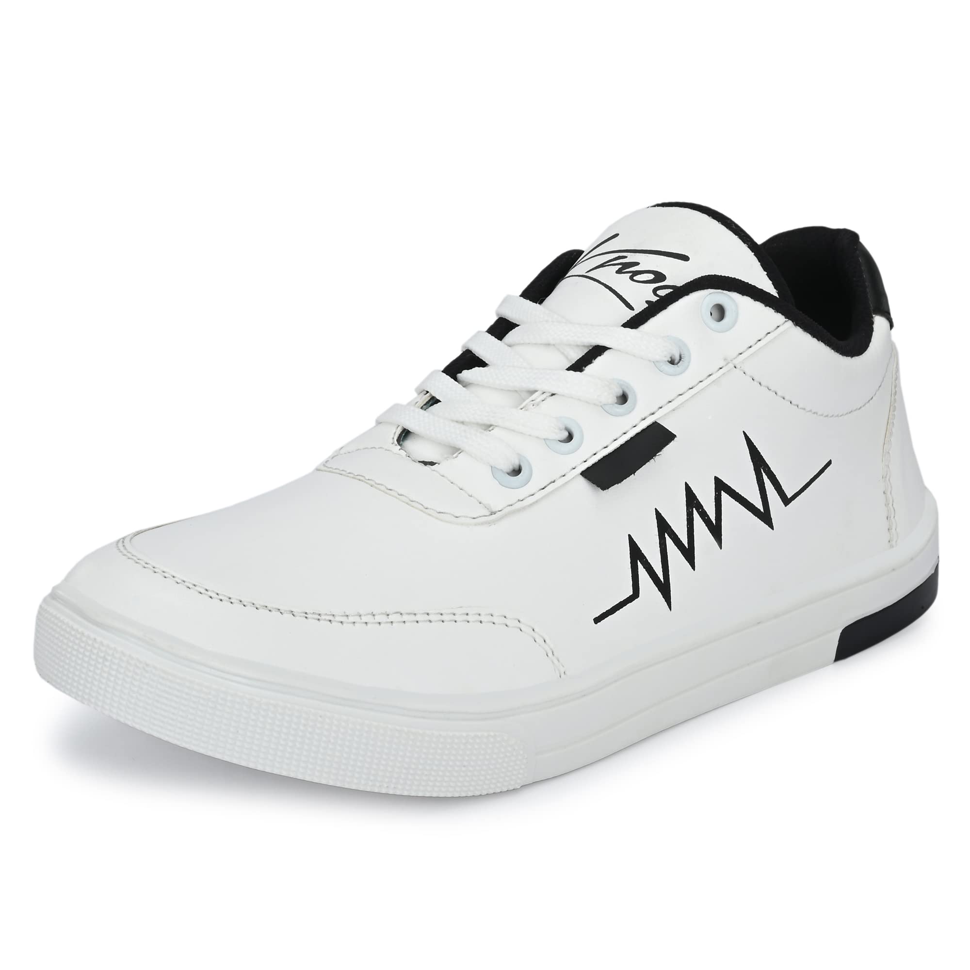 KNOOSMens White Sneakers Shoes
