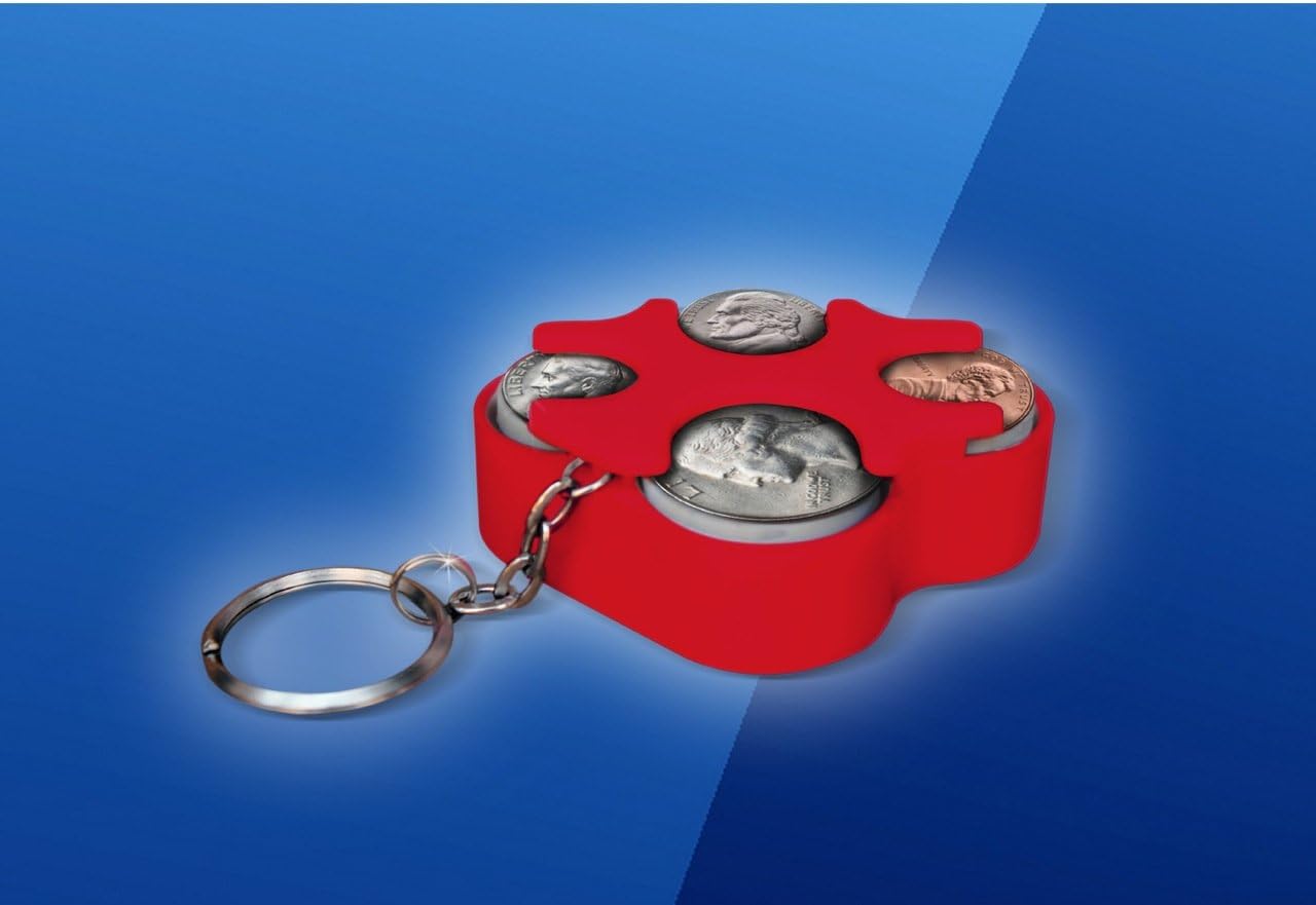 coinholder Key Chain Coin Holder, Coin Organizer, Us Coin Holder Red