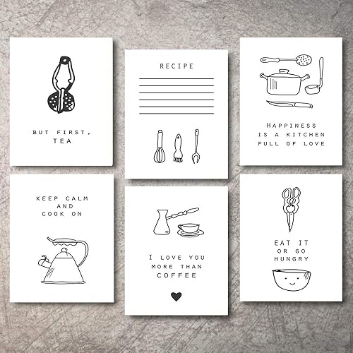 Goods Funny Kitchen - Arte de pared  Decoración rústica o moderna para el hogar y la cocina, decoración de juego temático, impresión inspiradora,