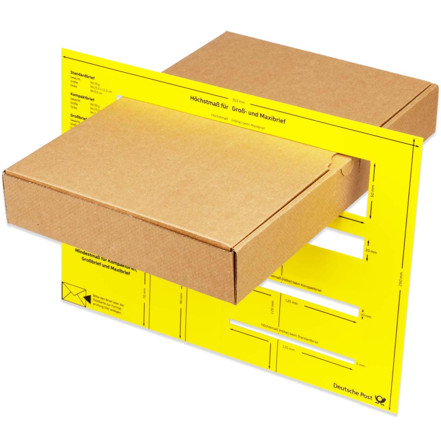 Maxibriefkartons 320 x 225 x 50 mm MB-4 braun Maxibrief Karton Faltschachtel stabil Versandkarton für Post DHL Versand DIN A4 Warensendung Büchersendung Versandschachtel (1000 Stück)