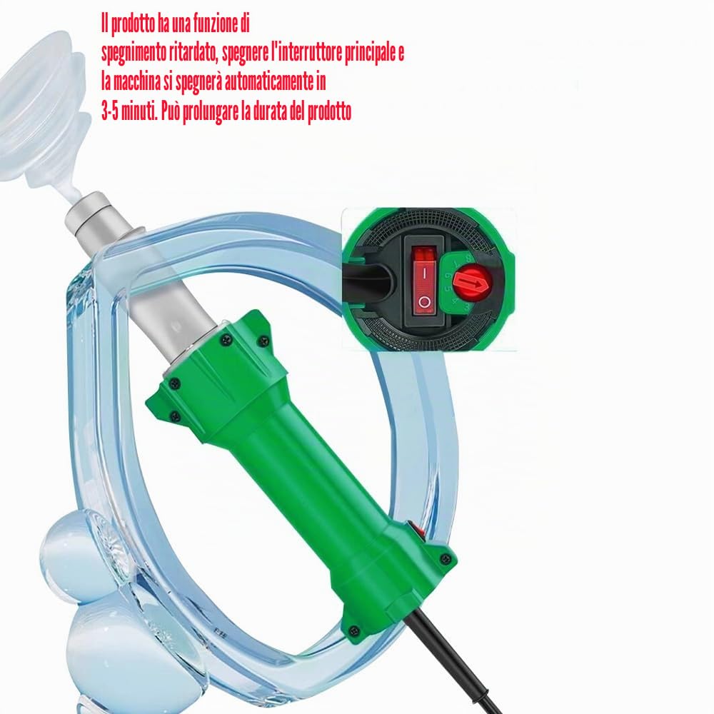1600W Pistola Saldatura ad Aria Calda Plastica Luce Led Set di Strumenti Completo di Strumenti Pistola Saldatore Portatile con Pavimentazione Farfalla Riparazione Kit di Saldatura Custodia Trasporto