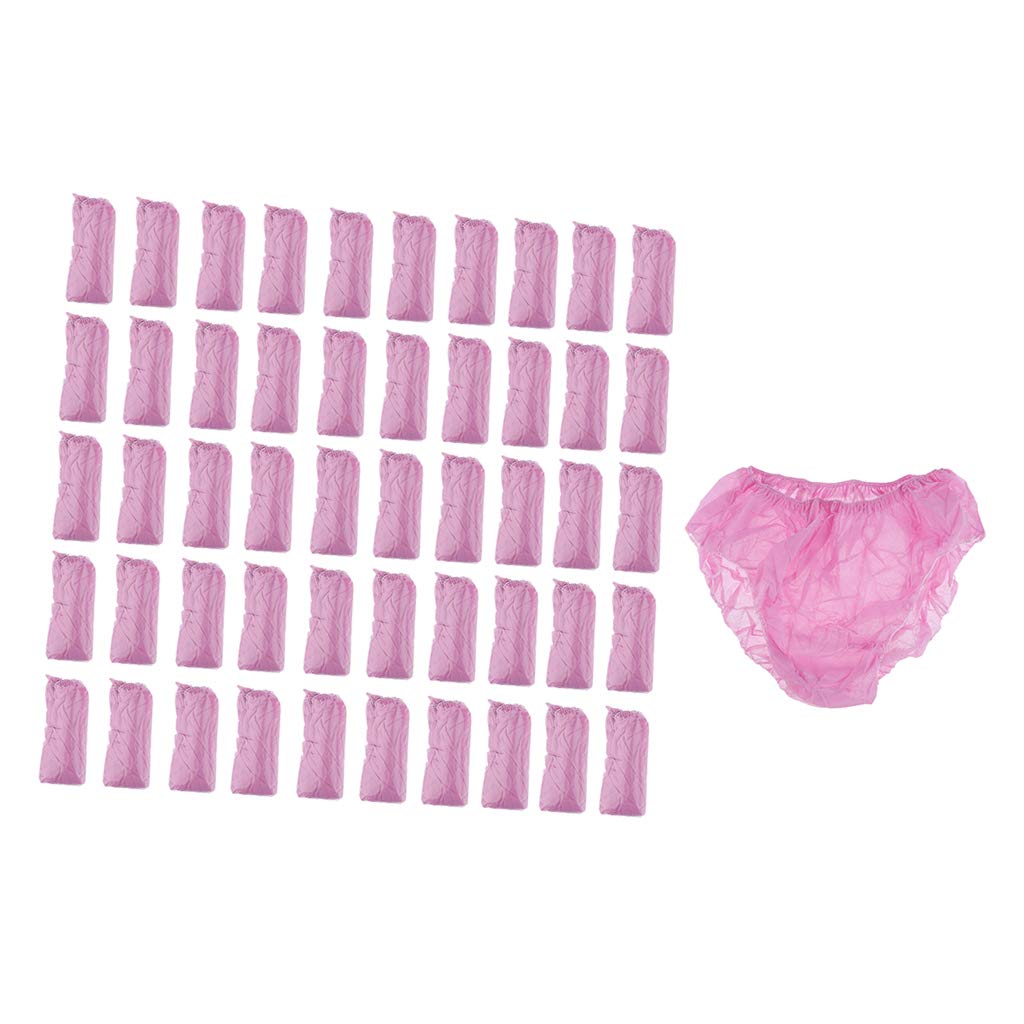 Hellery 50x Skin-friendly,Healthy,Breathable,Disposable Panties for Women , Pink, as described