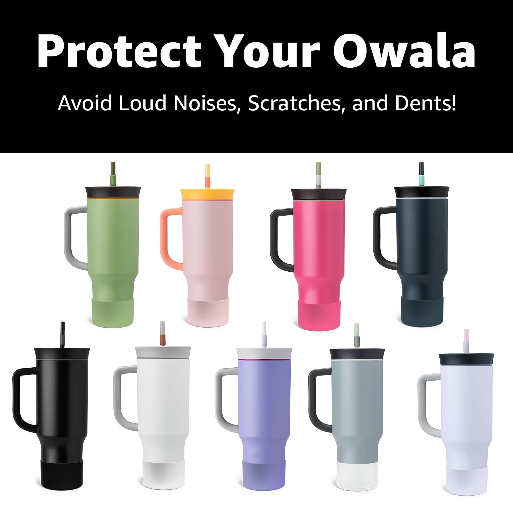 Jmoe USA Silicone Boot For Owala 40oz Tumbler (Handle Model) - Anti-Slip Protector Sleeve - View #10