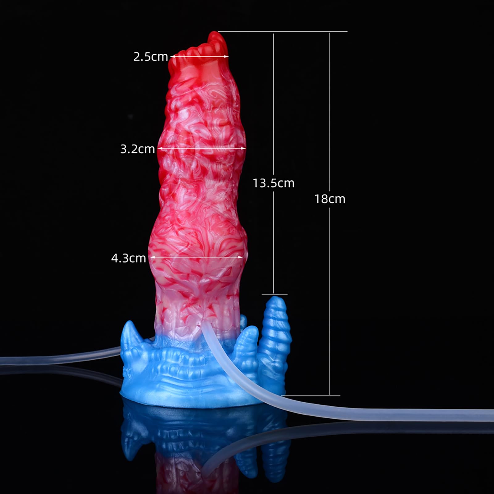 Consolador inflable de fantasía con forma de monstruo y función de chorro. Consolador de silicona con forma de perro, con ventosa y bomba. Consolador anal for el punto G. Juguetes sexuales