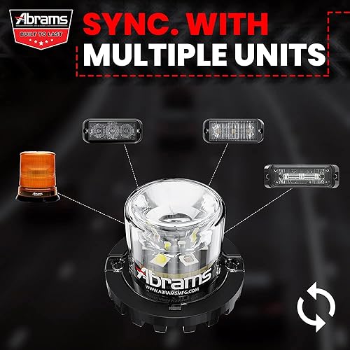 Miniatura 6 de Abrams. Faros escamoteables LED, ÁmbarÁmbar