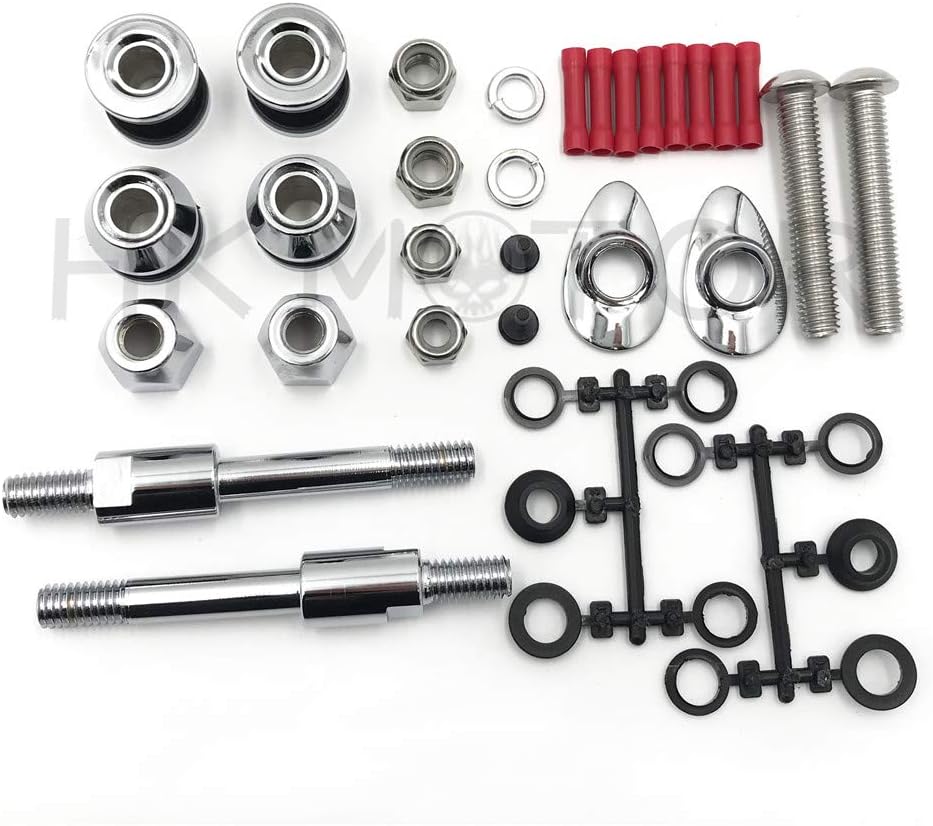 HONGK- HardDrive Sissy Bar Docking Hardware Kit (Chrome) Compatible with 02-05 H-D Dyna FXD [B07N144WSL]