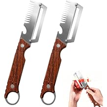 2026 Upgrade Vegetable Peeler With Wooden Handle, Stainless Steel Wide Blade Potato and Carrot Peeler, 3-in-1 Veggie Peeler With Scallion Shredder and Bottle Opener for Kitchen2pcs