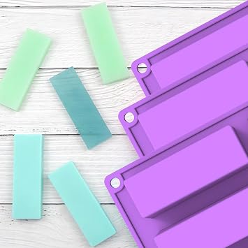 2 Pcs Silicone Bar Mould Rectangle Granola Bar Silicone Moulds Silicone Bar Mould Chocolate Bar Sweet Moulds for Caramel Bread Loaf Muffin Brownie Cornbread Cheesecake (12-Cavity)