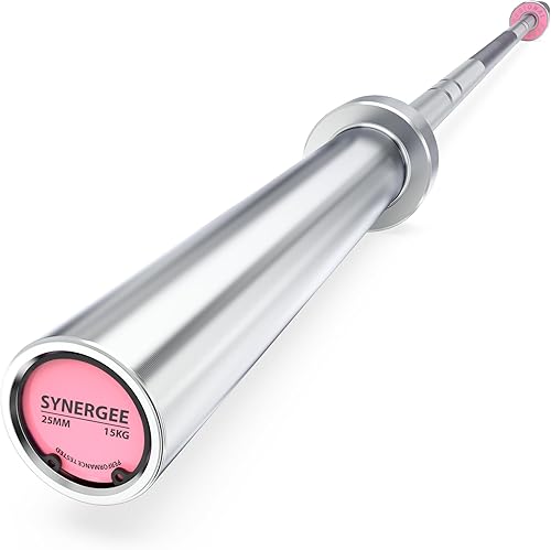 Synergee Regional Olympic - Barras de fosfato negro y cromado duro de 44.1lbs para hombre y 33.1lbs para mujer