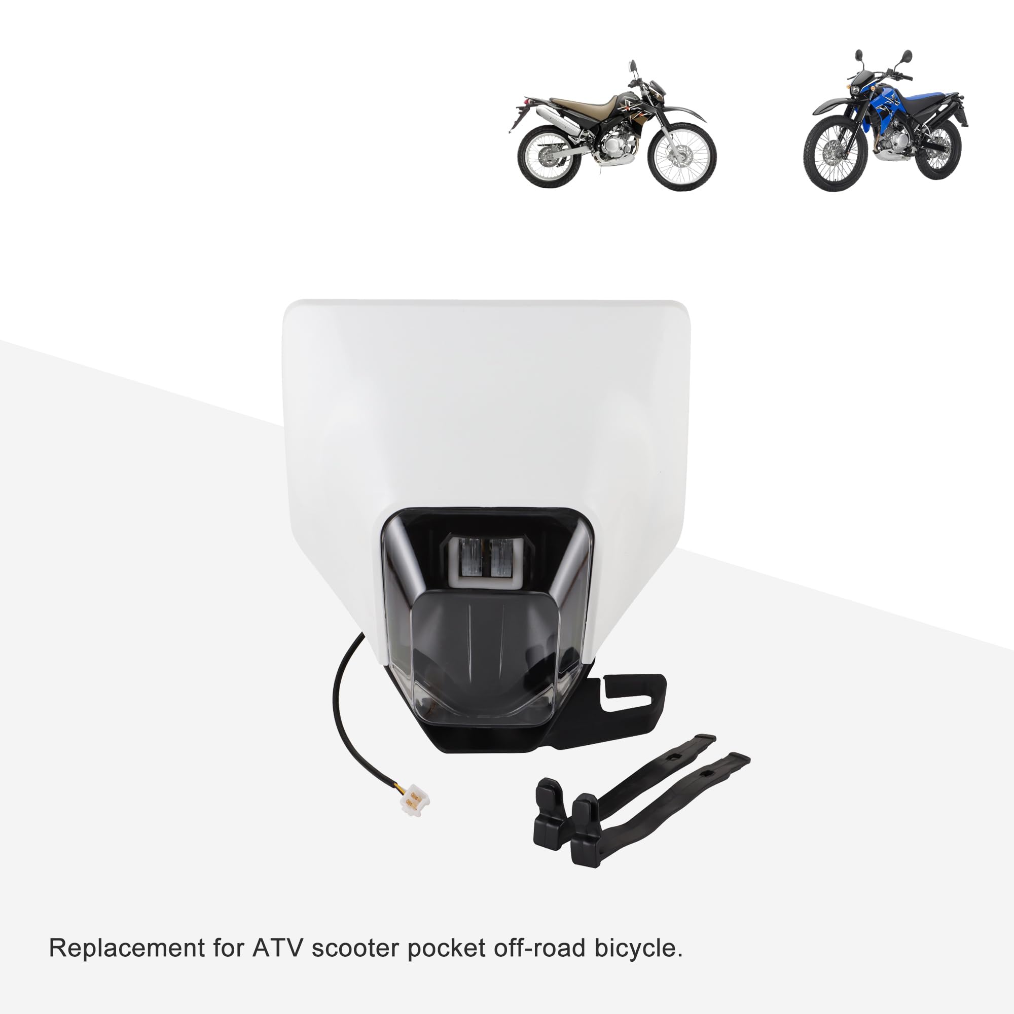 GOOFIT 12V 15W Phare de moto Remplacement pour VTT Scooter Pocket Vélo tout-terrain