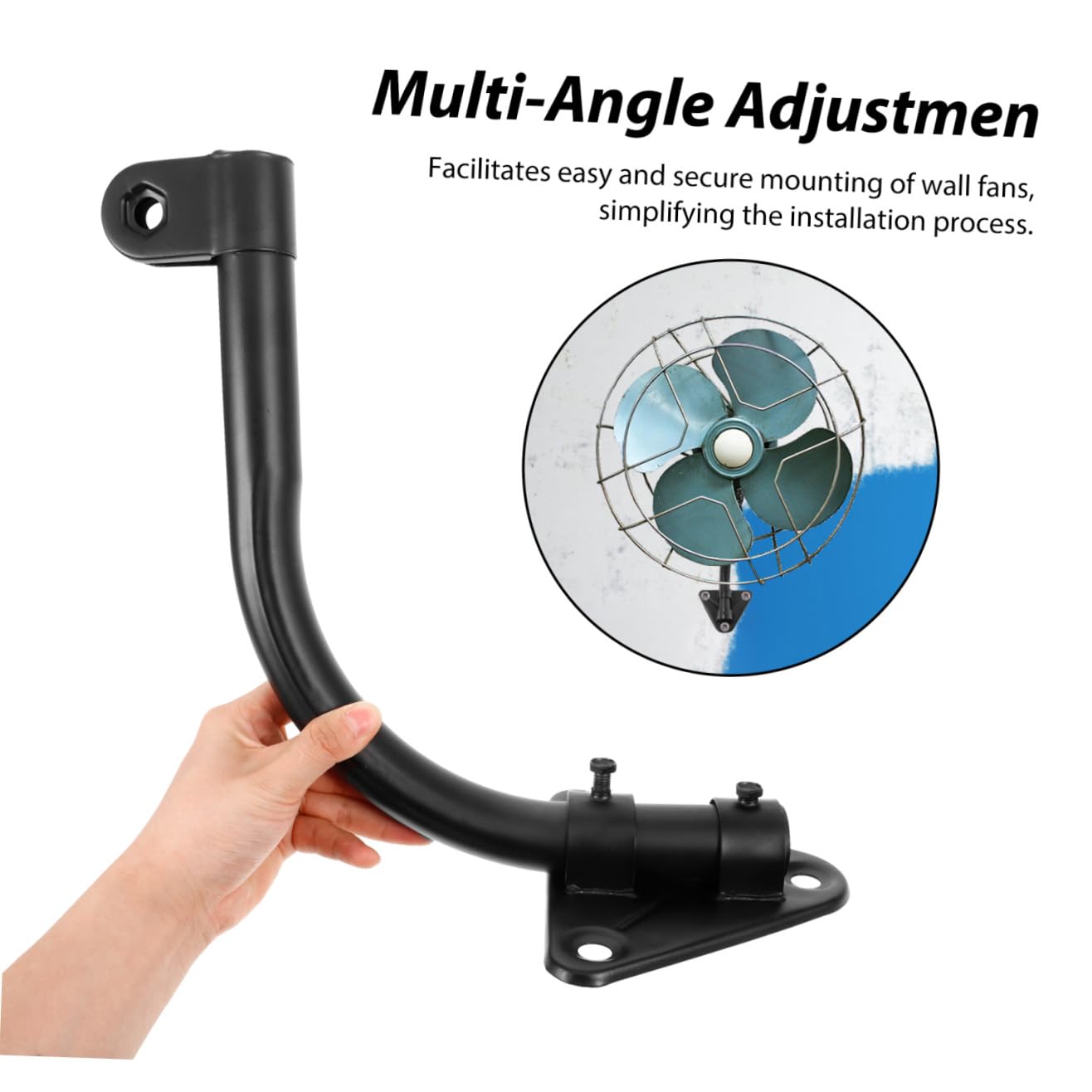 LIFKOME Soporte para Ventilador Eléctrico Montaje Resistente para Pared Duradero Fácil Instalación Accesorios Repuestos Ventiladores Industriales Base para Colgar Ventilador Uso Interior y