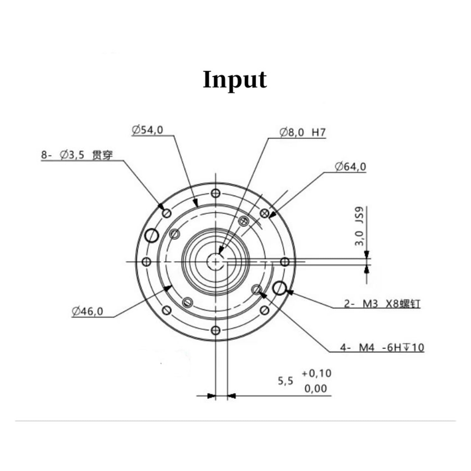 FA14-100 Reductor Armónico Planetario Servomotor Junta Brazo Robótico