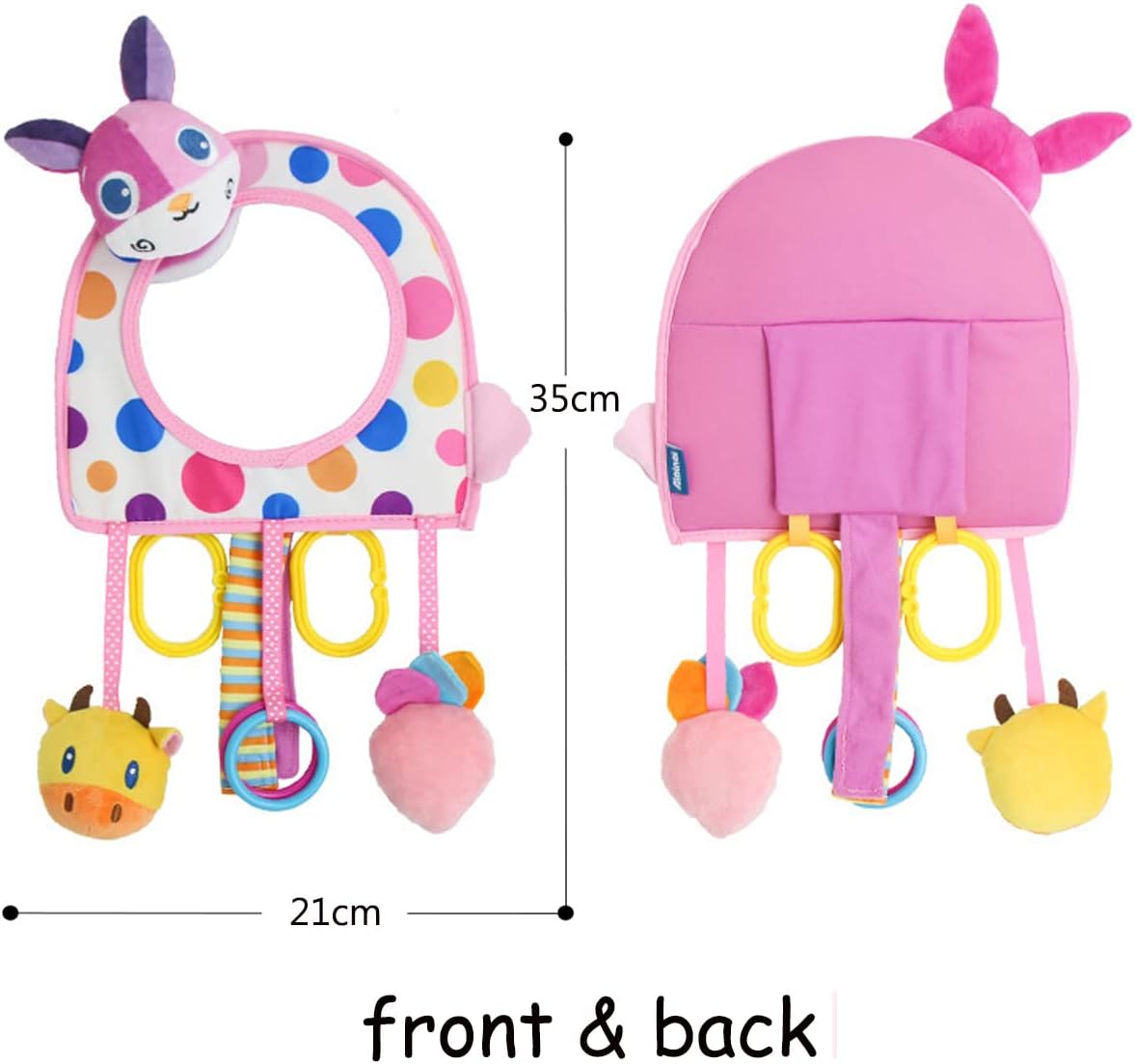 Afufu Mirror Toys for Babies 012 Months, Tummy Time Sensory Infant