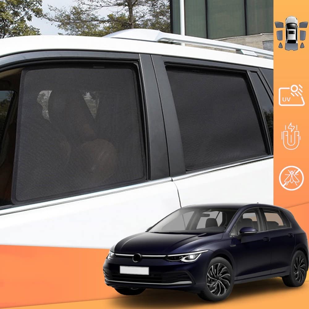 FUNFOB Parasol Coche Delantero para VW para Golf 8 para Mk8 2020-2023 Parasol Magnético Coche Parabrisas Delantero Cortina Ventana Lateral Trasera Parasol Parasol Luna Coche (Talla : Front Window2)