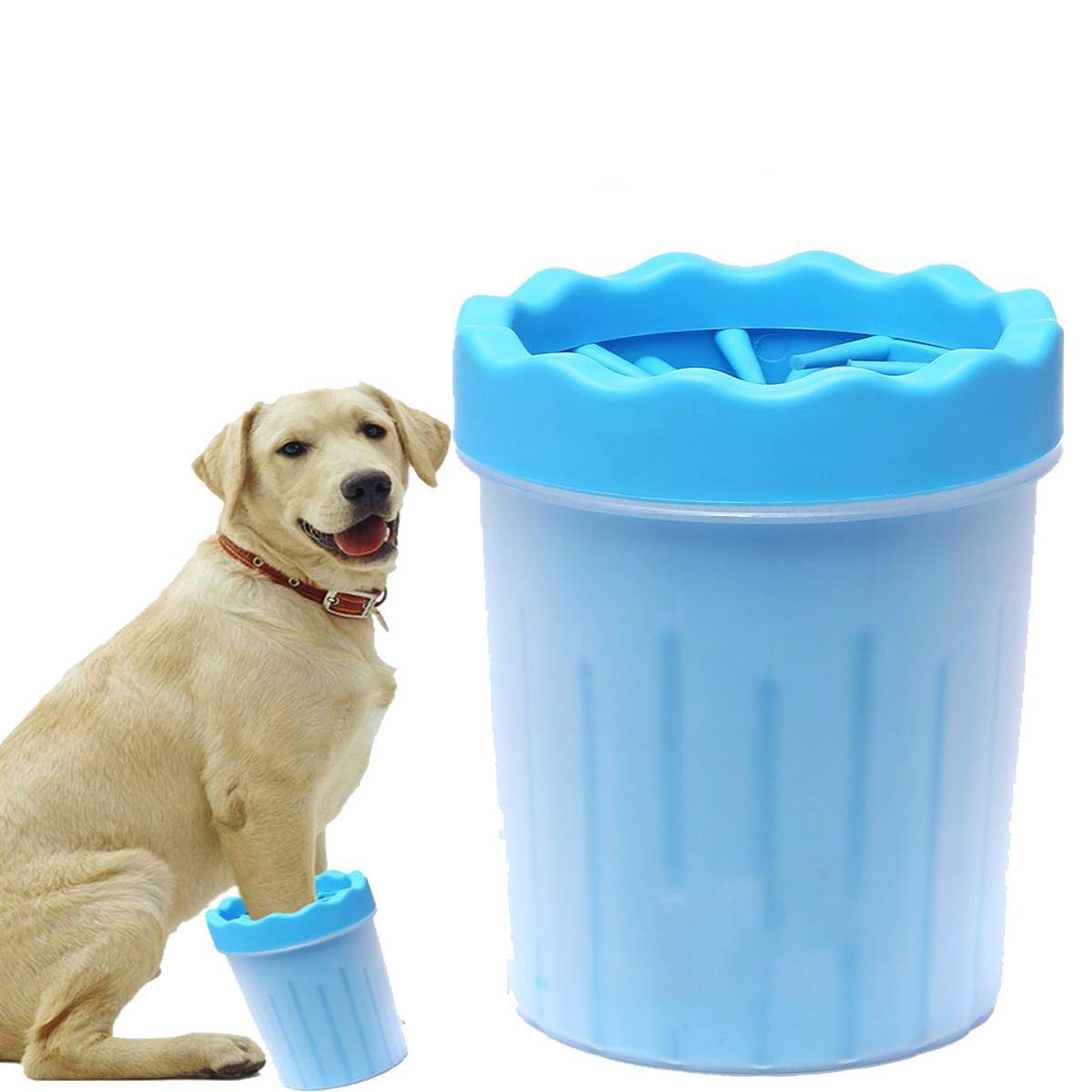 24x7 eMall Portable Pet Paw Cleaner/Washer, Durable Cleaning Cup With Silicone Bristles, Quickly Scrub and Wash Muddy Dirty Paws and Feet, Small to Medium Large Dog Breeds (Large Breeds Blue) (B081JQ89YK) Amazon Price History, Amazon Price Tracker