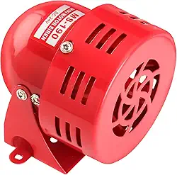 Baomain Motor De Alarme Sonoro Alta Potência, Sirene Com Campainha Dc 24V 120Db 2,20A Ms-190 (24V Dc)