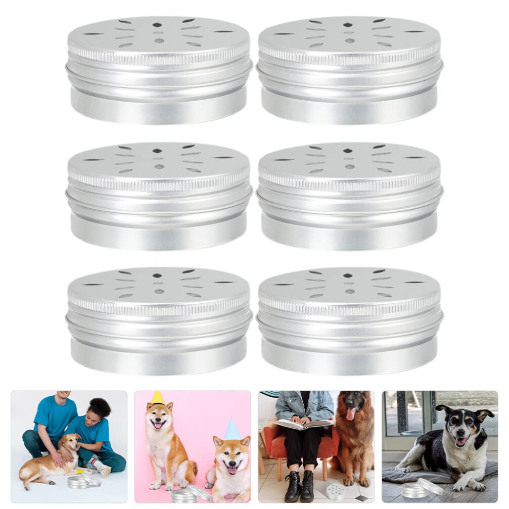 NOLITOY 6pcs Dog Scent Training Containers Tins with Lids for Nose Work Odor Training Cases for Dog Agility Equipment Portable and Sturdy Scent Tool for Relief