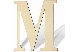 17 Inch Wood Letter M for Wall Decor