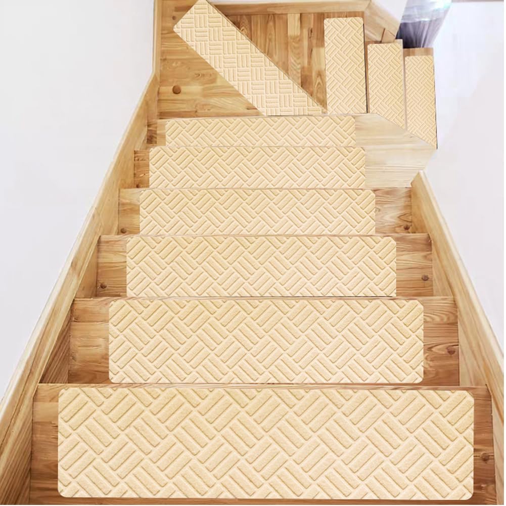 Stair mats, set of 7 rectangular non-slip modern for children, elders(O)