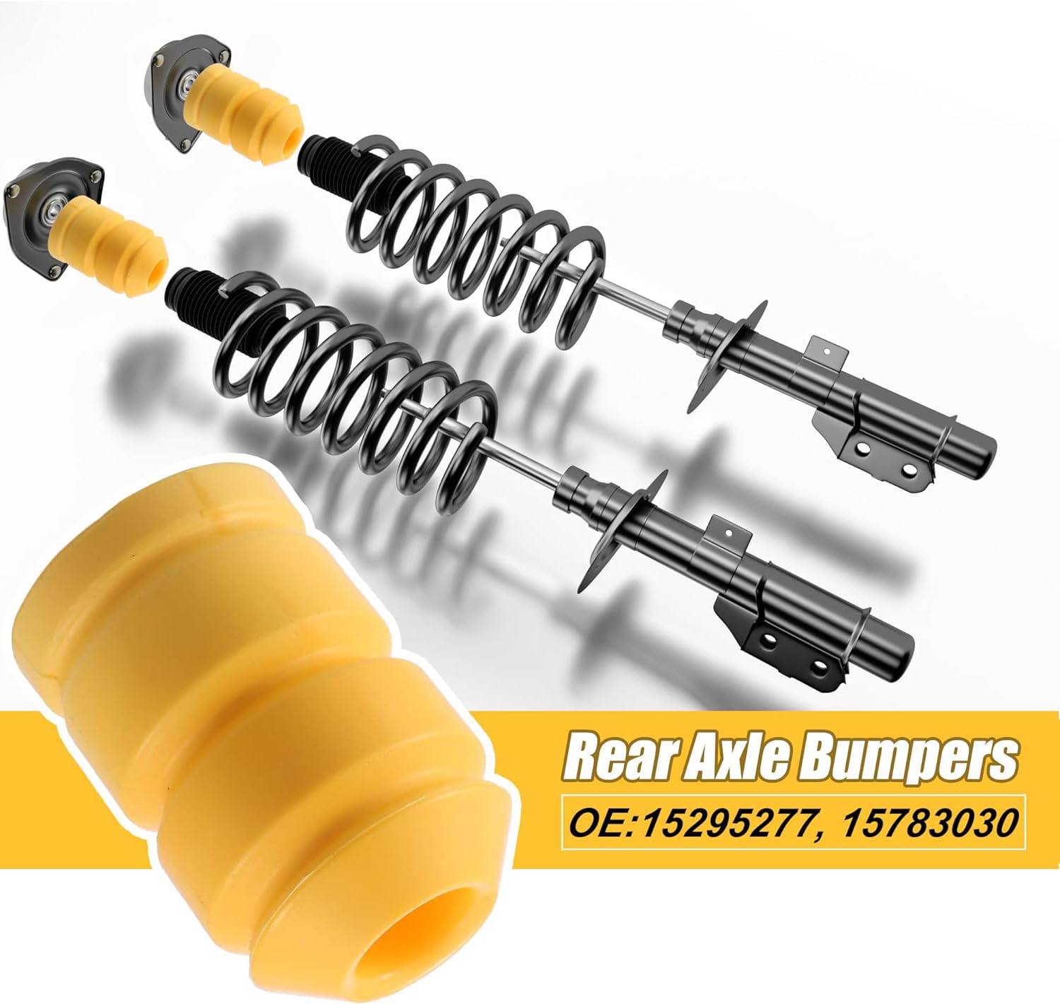 Unifizz 1 Set Auto Anteriore Posteriore Jounce Paraurti Stop Asse Paraurti per Hummer H3 H3T 2006-2010 Giallo 15295277 15783030