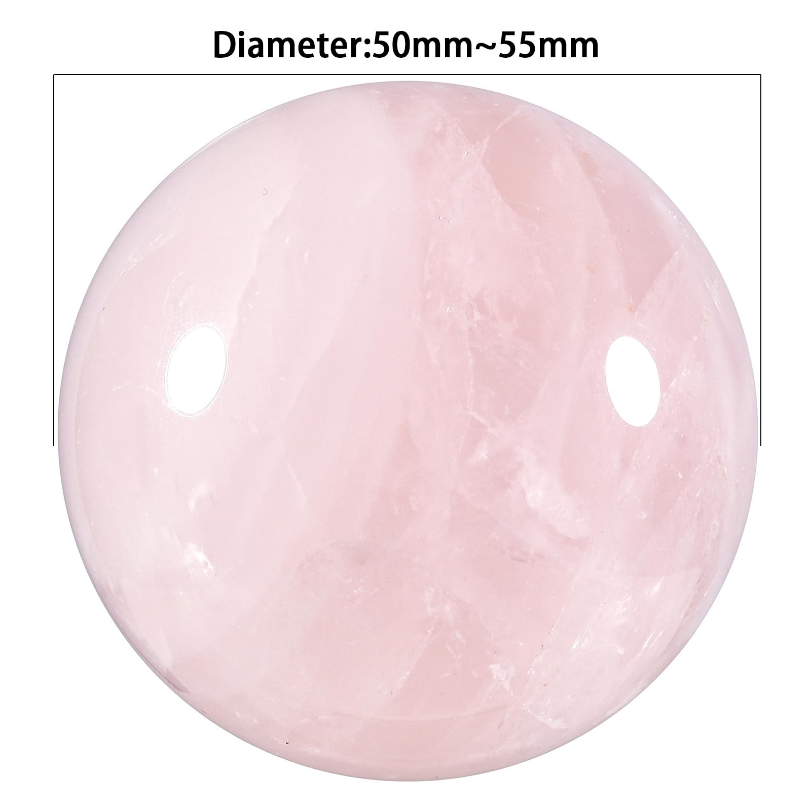 Nupuyai Natural Rose Quartz Crystal Ball with Wooden Stand - Image 2