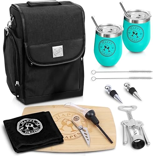 Bolsa de vino prémium (vasos turquesa)