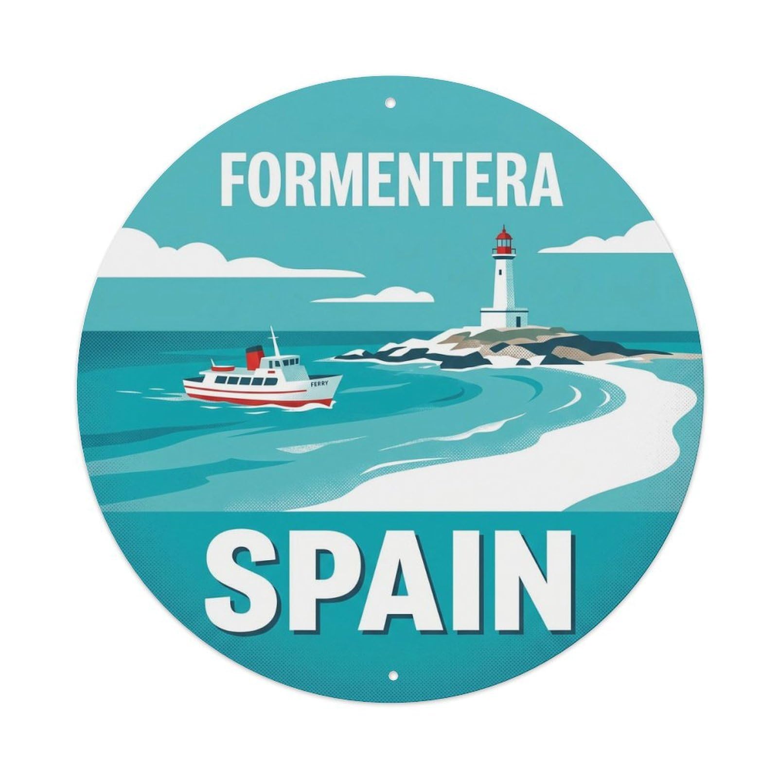 Ibiza Formentera Trip Spain Cultural Travel Metal Tin Sign