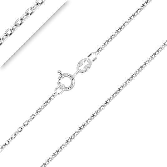 PLANETYS - Catenina Argento Sterling 925 Rodiato Modello Forzatina Diamantate Larghezza: 1.9 Mm Lunghezza: 40 Cm - Foto 7