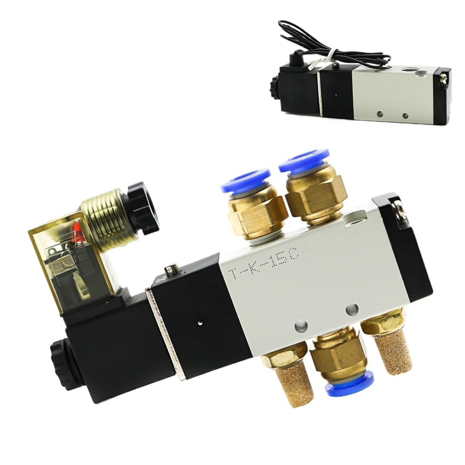 Électrovanne pneumatique 4V110-06 1/8 pour stopper les fuites d'air et gaz 12V