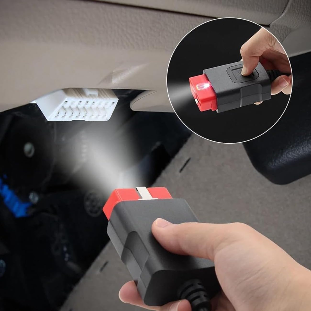 2021.11 Tnesf Orpdc OBD PKW & LKW Diagnosegerät, Codeleser & Scan-Werkzeuge, OBD-II Diagnosewerkzeug mit Verbindungskabeln, kompatibel mit VD150, VD TCS 2020.23 – Scanner für Autos Nutzfahrzeuge
