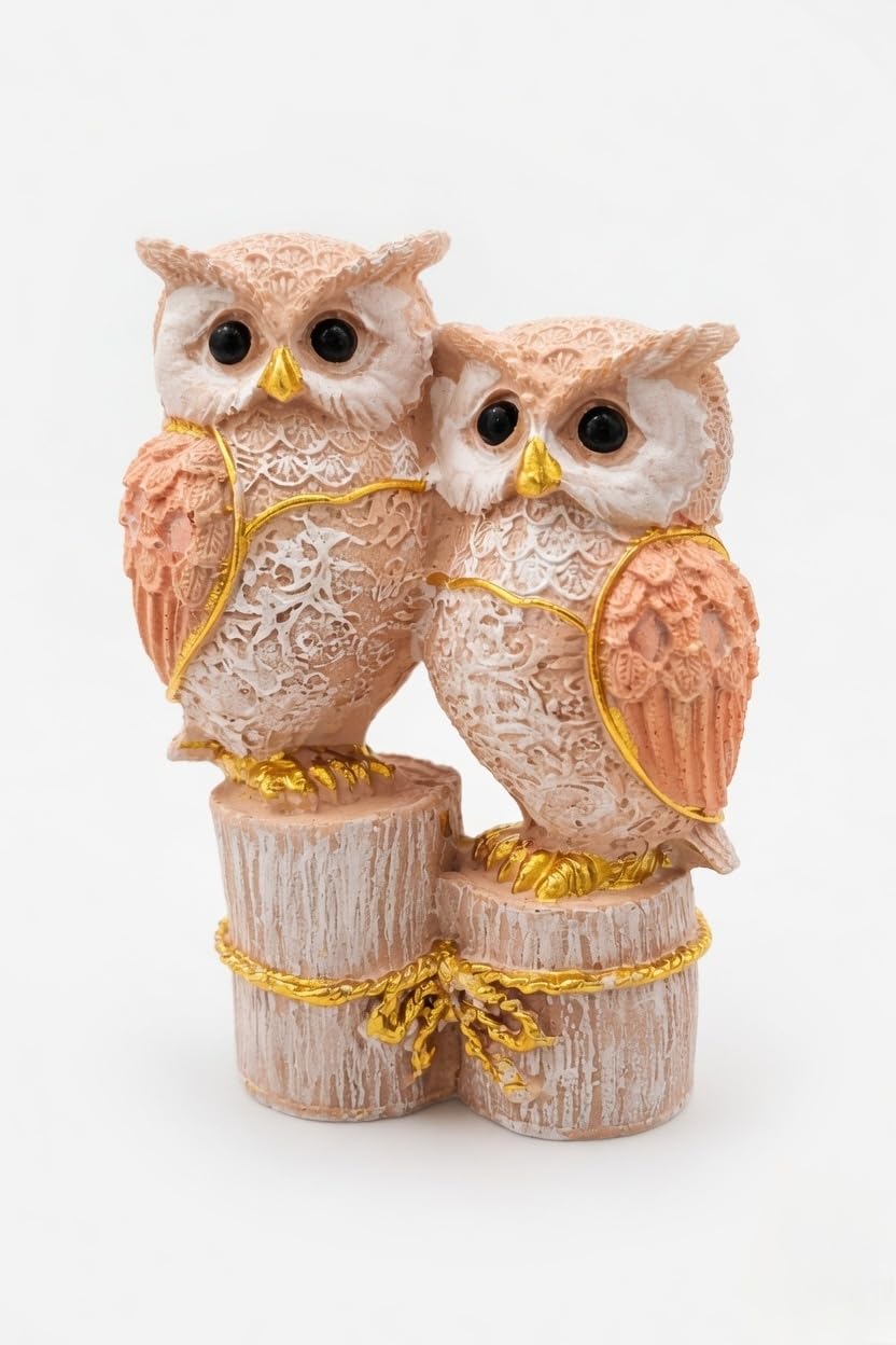 Luxury Owl Couple Showpiece for Home Decor | Cute Owl Statue