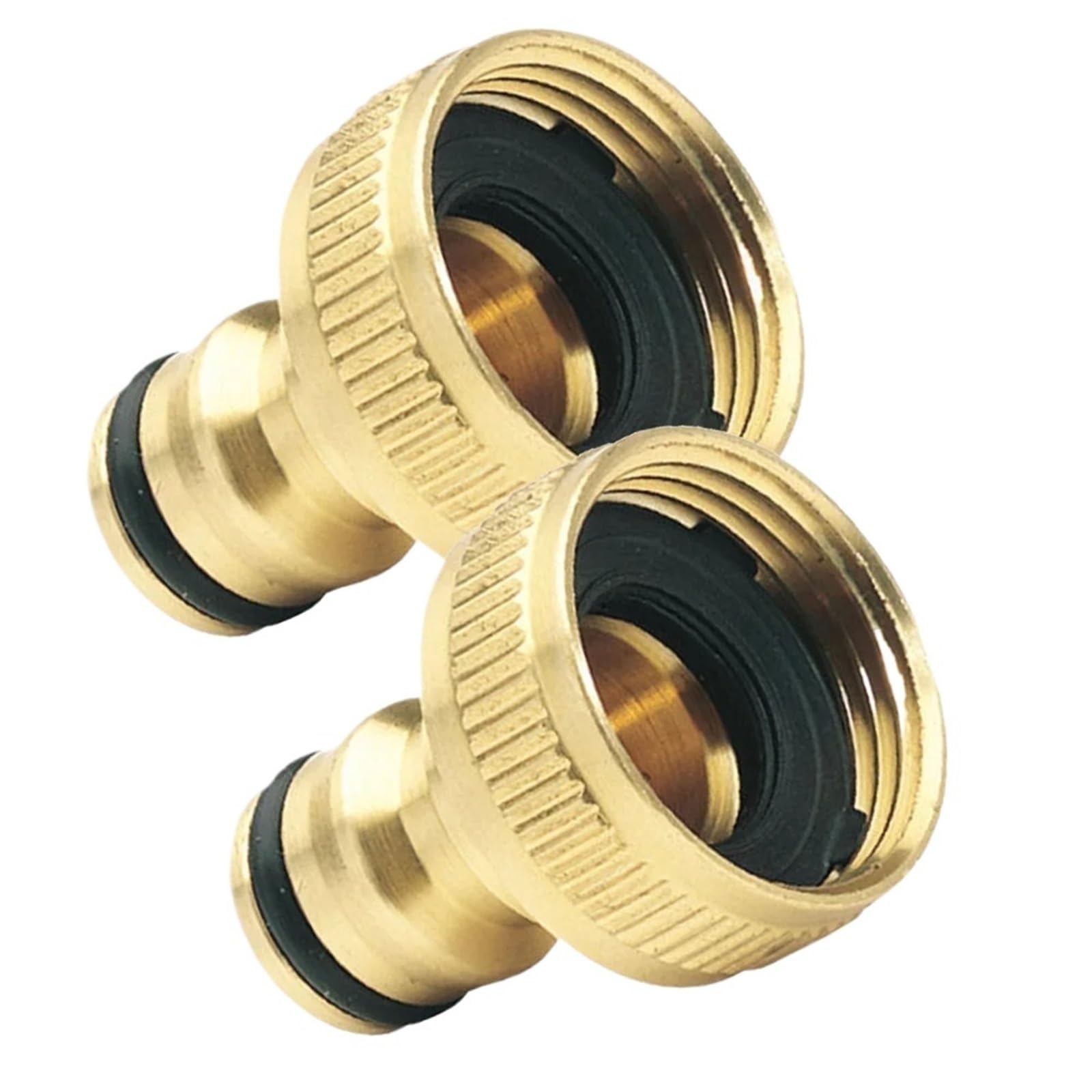 Lot de 4 raccords de tuyau d'arrosage en laiton pour robinet d'arrosage 1,9 cm à 1,3 cm pour robinet extérieur (US)