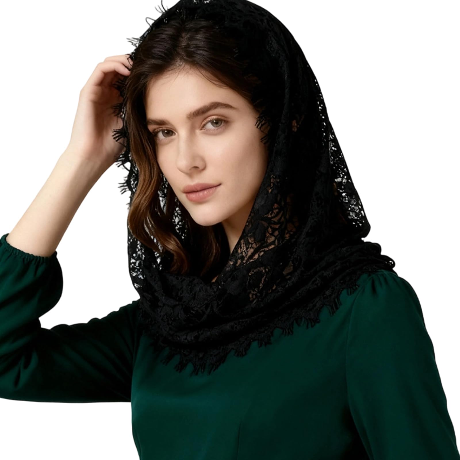 MICFENY Multifunctional Nylon Scarf Breathable Hair Band Elegant Neck Wrap Lightweight Nylon Headwear