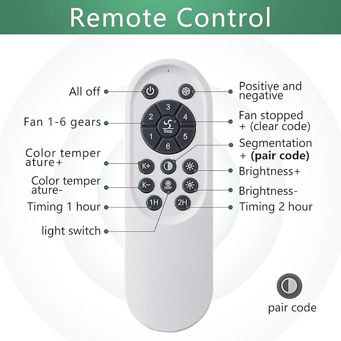 Ventilador de Techo 36 Pulgadas Con Luz y Control Remoto 6 V miniatura 7