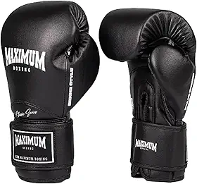 Luva de Boxe Muay Thai Kickboxing Maximum New Classic Black