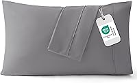 Vista 37 de Bedsure Juego de 2 fundas de almohada de tamaño estándar, fundas de almohada de microfibra cepillada blanca, súper suaves, fundas de almohada