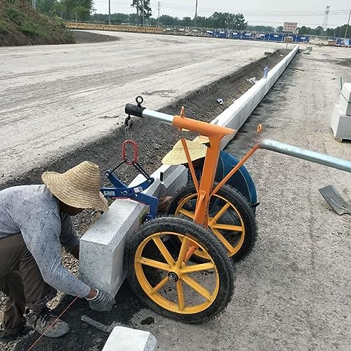 Wytrzymałe kleszcze do podnoszenia kamienia, zaciski do cegieł ze stali stopowej z antypoślizgową płytą pionową do bezpiecznego transportu, trwałe do uż，280KG