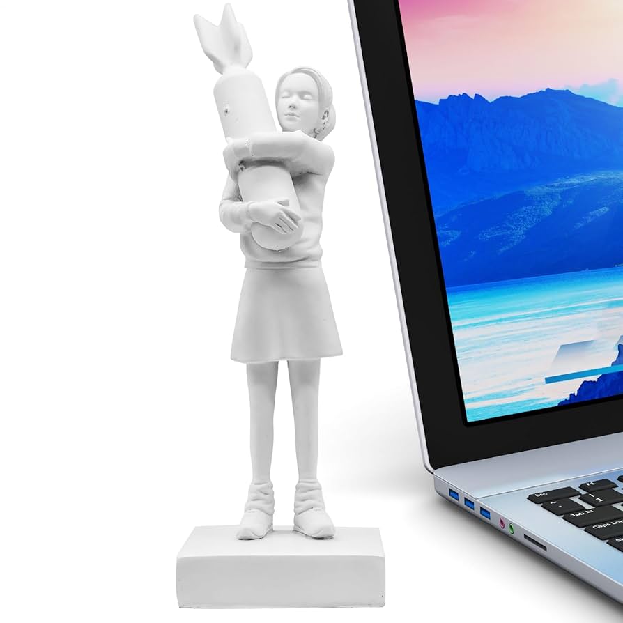 少女像置物/陶器 置物 陶器人形 少年とうさぎ- soracoya（空小屋）