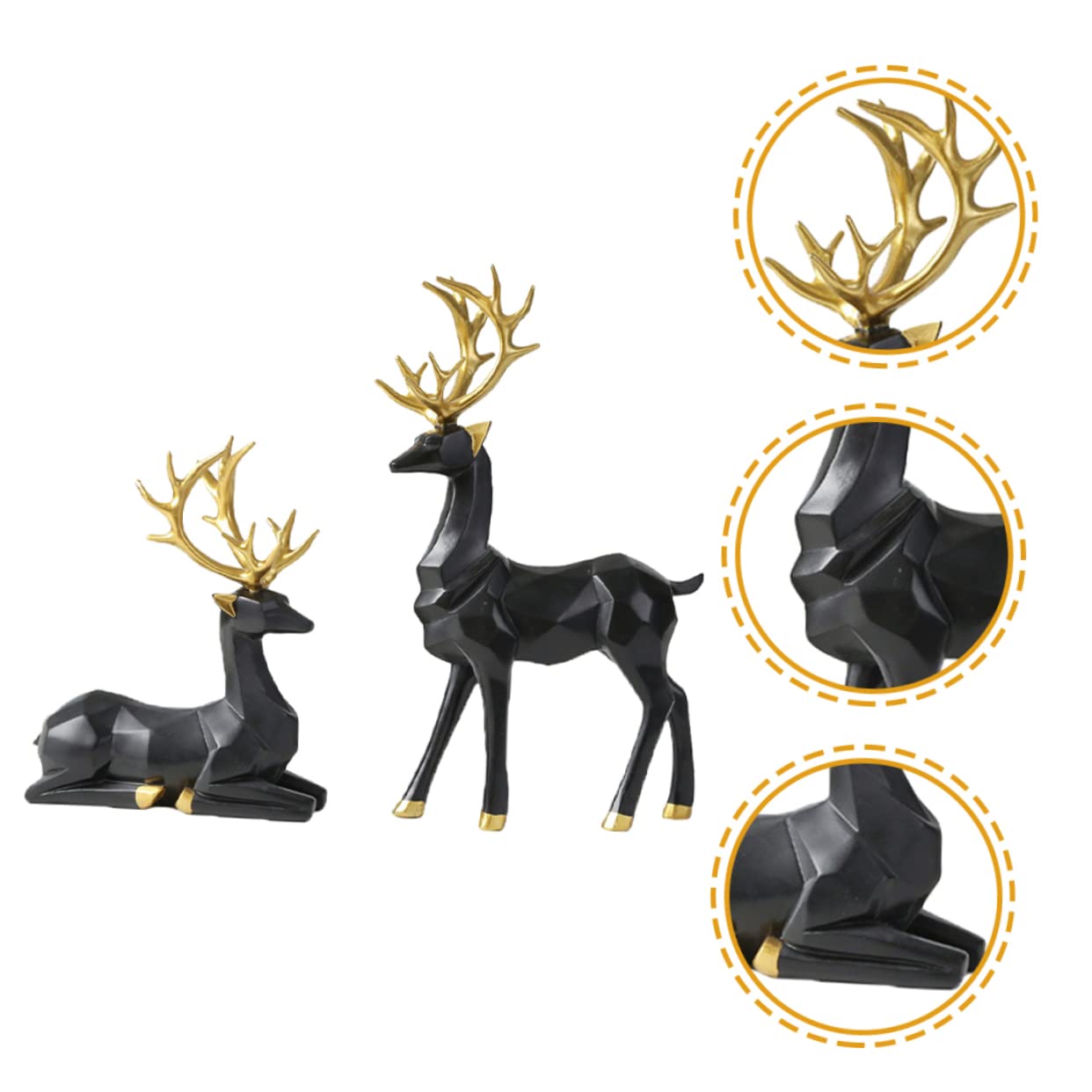 Toyvian 4stücke Moderne Rentier Deko Figuren Papercraft Weihnachtsdekoration Für Wohnzimmer Und Schreibtisch Elegante Tischdeko Für Stilvolle Innengestaltung