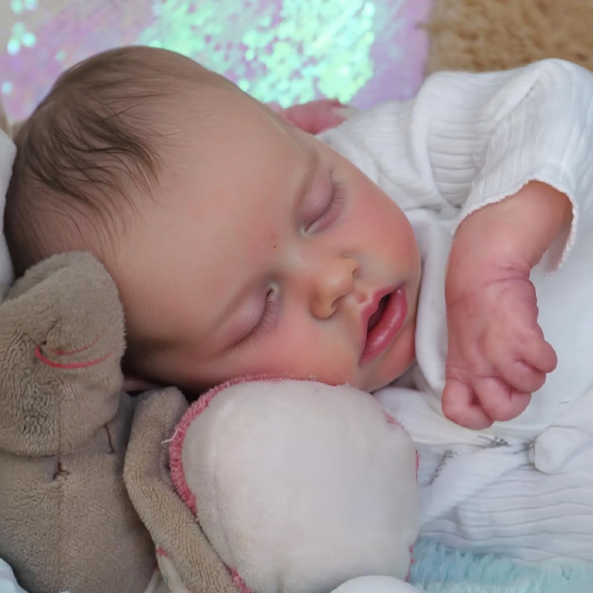 RXDOLL Reborn Baby Dolls Twins Silicone Full Body Vinyl Girls 45,7 cm Lifelike Full Silicone Baby Dolls che sembrano Real Life Baby Doll Twins Girls Addormentato Bambole appena nate