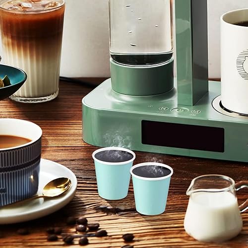 Miniatura 4 de Paquete de 100 vasos de papel de 3 onzas, vasos de baño desechables, vasos de papel para enjuague bucal, vasos pequeños de 3 onzas para enjuague