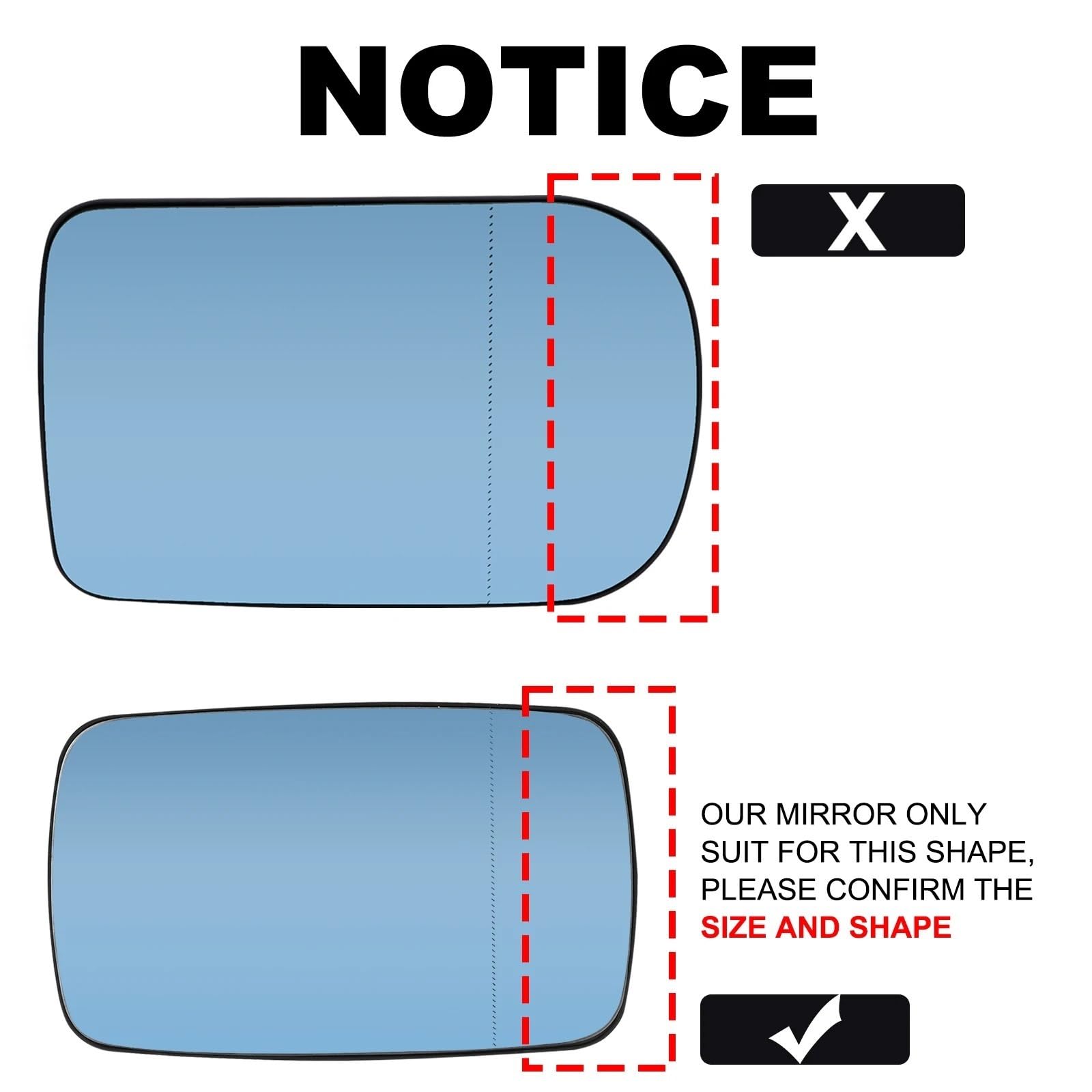 Cristal Espejo Retrovisor Calefactable Espejo Lateral De Coche, Cristal Retrovisor Calefactable, Convexo, Izquierda/derecha, Para BMW Para Serie 3, E46, 318i, 320i, 325i, 330i, 1998-2006, Serie 5, E39