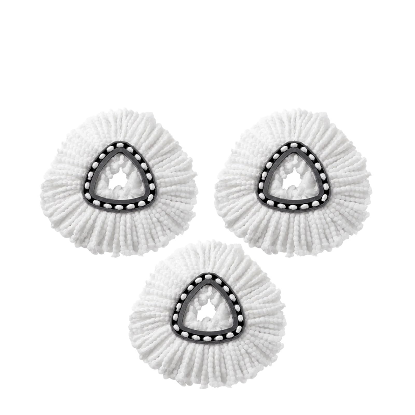 White Mop Head Cloth Replacement Microfiber Refills Spin Compatible With Vileda O-cedar Heads(3 Pcs)