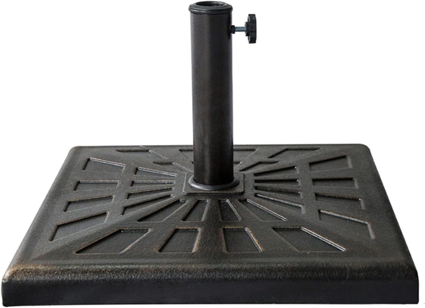 Helios&Hestia Heavy Duty Resin Base Stand for Outdoor Patio Market Umbrella, 42 lb Square, Bronze 42lb Square