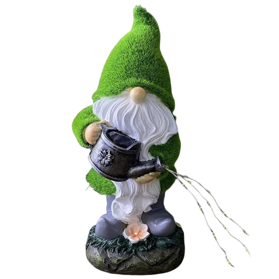 GNOME de Jardin, Statues de GNOME Afflux de 11 Pouces avec arrosage Peut léger, Ornement de Paysage de Jardin pour décoration de pelouse de Cour